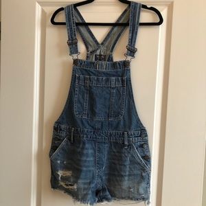 Abercrombie Jean Short Overalls